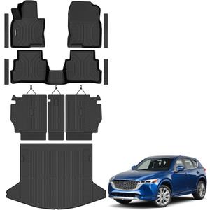 Floor Mats Cargo Liner with Backrest Mat for Mazda CX-5 2017-2025