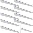 Yalikop 10 Pack Adjustable Shelf Brackets for Double Track System Closet Organization Heavy Duty Wire Shelf Brackets(White,14.5 Inch)