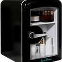 Iceblue Skincare Fridge with Viewing Window, 4L Compact Small Fridge for Bedroom, Car, Office & Dorm, Mini skincare fridge for Beauty Essentials & Beverages (Black)