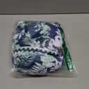 Aidonger Women's One Piece Ruffle Swimsuit Tummy Control Bathing Suit V Neck Shell Stitched Swim Suit Slimming Swimwear (Blue White Leaf, S)