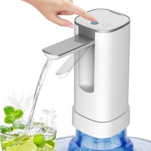 Water Dispenser for 5 Gallon Bottle, Portable Electric Quantitative Drinking Water Pump with Fingerprint Unlock, Foldable Spout, Smart LED Display, Water Dispenser Pump for Home and Outdoor Use