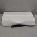 Derila King Size Neck Pillow for Sleeping, Ergonomic & Cervical Pillow for Neck Support & Relief, Memory Foam Side Sleeper Pillows, Bed Contour Pillows for Back, Stomach Sleepers (King Size (23.6" x 13.4" x 4.3"), 1 Pillow_white)