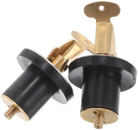 4 Pack Anneome Professional Grade 5/8 Brass Drain Plug Live Bait Tank Seal Rubber Expansion for Fishing