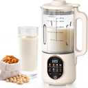 50oz Nut Milk Maker Machine, 10 in 1 Automatic Plant Based Milk Maker for Homemade Oat, Coconut, Chowder, Juice, Soy Milk with 20 Blades,Delay Start, Boil Water, Keep Warm & Auto Clean (White)