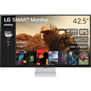 LG Smart Monitor (43SQ700S) -43-Inch 4K UHD(3840x2160) IPS Display, webOS Smart Monitor, ThinQ Home, Magic Remote, USB Type-C, 2X Stereo Speakers, AirPlay 2, Screen Share, Bluetooth,White
