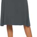 Women's Solid Stretch Ruched Waistband Flared Midi Yoga Skirt (Medium)