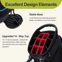GoHimal 14 Way Golf Stand Bag, Golf Bags for Men with Stand, Top Dividers Ergonomic with 10 Pockets Golf Club Bags