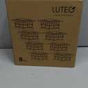 LUTEC 8 Pack Solar Post Cap Lights, IP65 Waterproof Solar Flame Fence Post Lights for 4x4 5x5 6x6 Wooden/Vinyl Posts, Flickering Flame Warm White 3000K LED Lighting Decor for Yard, Patio, Deck, Black