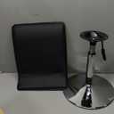 FURWOO Short Square PU Leather Swivel Shop Stool - Hight Adjustable Mini Counter Stool for Office, SPA, Salon, Task, Work - Small Black (Black)