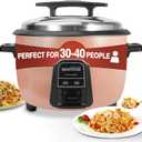 Wantjoin Rice cooker Stainless Rice Cooker & Warmer Commercial Rice cooker for party and family(10L capacity for 4.2L rice,42CUPS) Brown