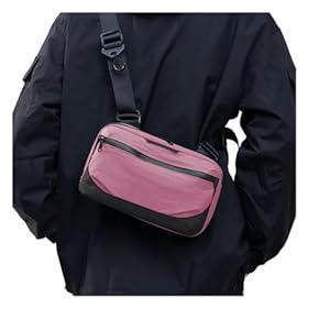 Leaper Small Crossbody Bags for Women：Lightweight Fanny Packs with Adjustable Shoulder Strap - Water-resistant Nylon Sling Bag for Men - Fashion Cross Purse for Travel Everyday - Purple