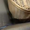 Portable Grocery Shopping Cart, Wicker-Style Rolling Basket with Handle