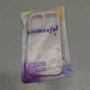 Lovmooful for iPhone 15 Case Clear Glitter Cute Flower-Pink