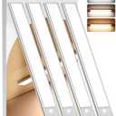 Under Cabinet Lighting Wireless, 4Pack Motion Sensor Light Indoor with 3 Color Temps, Dimmable Closet Lights Battery Operated, LED Magnetic Light, Rechargeable Under Counter Lights for Kitchen Home