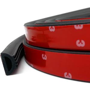 D Shape Rubber Weather Stripping, Self-Adhesive EPDM Rubber Seal Strip Gasket for Automotive, RV Slide Out Seal, Marine, Garage Doors/Window and More - 0.75 Width, 0.425 Height - 20FT