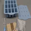 Popsicles Molds, MEETRUE 12 Pieces Silicone Popsicle Molds Easy-Release BPA-free Popsicle Maker Molds Ice Pop Molds Homemade Popsicle Ice Pop Maker with 50PCS Popsicle Sticks+Cleaning Brush (12 Cavties-Blue)