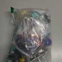 Fosiya LED Arcade Joystick Buttons Kit Ellipse Oval Style 8 Ways Joystick + 20 x LED Arcade Buttons for 2 Player Video Games Standard Controllers All Windows PC MAME Raspberry Pi (Mix Colors Kits)