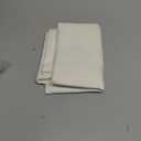 Jinchan Linen Textured Tier Curtains 24 Inch for Kitchen Windows Farmhouse Cafe Curtains Small Drapes Rustic Light Filtering Half Window for Living Room Laundry Rod Pocket, 2 Panels, White