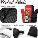 2 x Bixxh I Am The Secret Ingredient Funny Oven Mitts with Hanging Loop and Silicone Non-Slip, Hostess Baking Cooking Kitchen Utensils 2-Piece Set, Gifts for Women Bake Lover, Housewarming Gifts