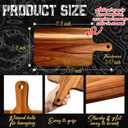 Nuenen 20 Pcs Wood Cutting Board with Handle 15.7 x 7.8 Inch Acacia Bamboo Wooden Serving Kitchen Chopping Boards for Pizza, Bread, Cheese, Charcuterie, Fruit, Vegetables(Acacia)