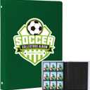1 Green 9-Pocket Side-Loading Card Album, 20 Pages 360-Card Capacity - Portable Binder for Sports Trading Cards (Soccer, Baseball, Basketball, Football), Secure Snap Closure Collector Album