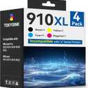 TOKYOINK (Latest Chip) 910XL Ink Cartridges Replacement for HP 910XL Ink Cartridges Combo Pack Use for HP OfficeJet 8010 8020 Series, Pro 8020, 8030 Series Printer