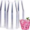 RACETOP 9 oz 200 packs Clear Disposable Plastic Cups, Durable Plastic Cups Tumblers, Perfect for Parties, Wedding and Festival Events