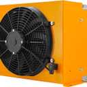 AH1490T-CA DC24V 250L/min Fan Hydraulic Oil Cooler 120W Hydraulic Air Cooler Air Cooled Oil Radiator Replace# AH1490T