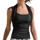 RONGTAI Girls Swimsuits Bikini Swimwear 3 Pcs Summer Bathing Suits for 8-15Y Teens (Black)