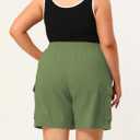 Eytino Womens Plus Size Hiking Cargo Shorts Lightweight Active Athletic Shorts Running Summer Shorts with Pockets(1X-5X)