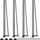 SMARTSTANDARD 40 Inch Hairpin Table Legs, 3 Steel Rods 1/2 Inch Pipe Diameter, 800lbs Load Capacity, Mid-Century Style for Coffee Table, Side Table, Night Stand (Black, 4PCS)