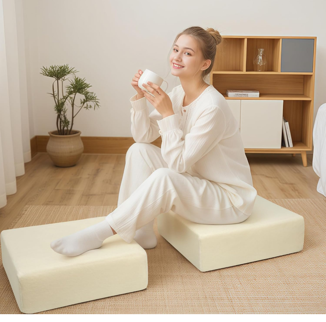 MeMoreCool Square Floor Pillow for Adults Sitting, Large Meditation Cushion with Thick Foam 24"x 24", 1 Pack