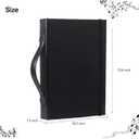 Choir Music Folder with Handle & Strap - Professional Black Choir Folder for Stage Performance, 3-Ring Binder, Portable Sheet Music Holder for Choir Singers(Black)