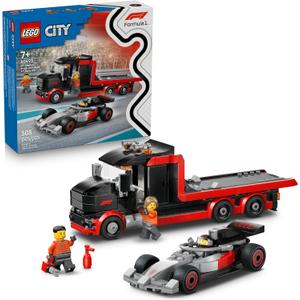 LEGO City F1 Display Truck with Audi F1 Race Car - Building Toy for Boys & Girls, Ages 7+ - F1 Car Toy for Pretend Play - Gift for Birthdays - 60493
