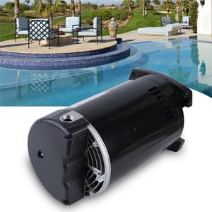 B2853 Pool Pump Motor 1 HP Up-Rated, Square Flange 56Y Frame, FIT Hayward Super Pump MaxFlo, 3450 RPM 115V/230V Dual Voltage, 303 Stainless Steel Threaded Shaft, Replaces STS1102RV1