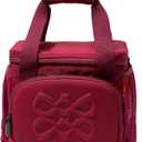 Insulated Lunch Bag for Women, 8L Leak-Proof lunchbox for Work, Fits One Full Meal or 6 Cans (Burgundy)