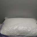 HOMELAB Adjustable Shredded Memory Foam Pillow Queen Size, Cooling Bed Pillow for Sleeping with Removable Cover, Medium Pillow for Side Stomach & Back Sleepers, 1 Pack 20"x28" (White)