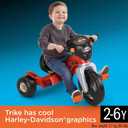Fisher-Price Harley Davidson Toddler Tricycle Ride-On Preschool Toy, Lights & Sounds Trike with Adjustable Seat, Large