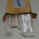 Thenshop 50 Pcs Plastic Champagne Flutes Disposable Champagne Glasses Bulk 5.5 oz Clear Mimosa Cocktail Cups with Rim Detachable Glasses for Wedding Party Birthday Anniversary(Silver, Clear)