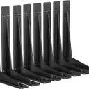 8-Pack 6 Inch Heavy Duty Shelf Brackets, Premium Metal Wall Bracket for Mantel, Countertop Support, Garage Storage Shelves | Floating Shelf Hardware | High Strength Corner Brace