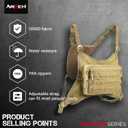 Outdoor Tactical Chest Bag for Men Sports Rig Vest with Pouch Phone Adjustable EDC Travel Pack (Tan)
