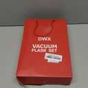 Vacuum Insulated Water Bottle Thermo with Cup 538ml/18.2oz Stainless Steel Thermal Water Bottles Water Thermo Flask Thermo for Hot and Cold Drinks Coffee Water (Orange,Set)