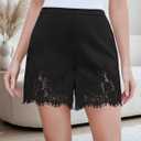 Lace Shorts for Women Elastic Waist Lightweight Streetwear Bottoms