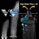 HOPOPRO High Pressure Shower Head with 5 Different Shower Modes, 4.1 Inches High Flow Showerhead for Low Pressure, Tool-less 1-Min Installation - Oil Rubbed Bronze)