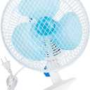 8-Inch Clip on Fan, 2 Speed Convertible Desk Fan with Strong Clamp, Tilting and Shaking with Strong Airflow, Quite, Powerful Clip Fa n on Bed and Desk for Home Office Dorm with 3.94FT Cable Cord (white)