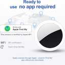 Air Tracker Tag 2 Pack [Apple MFi Certified] with Find My(iOS Only), Key Finder with No App Needed, Waterproof, 365-Day Standby, Wallet Key Bag Luggage Tracker