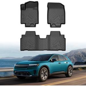 Mixsuper Floor Mats for Honda Prologue 2024-2026, Custom Fit TPE All-Weather Floor Liners, Waterproof Anti-Slip Heavy Duty Mats, 1st and 2nd Row Accessories Set Black
