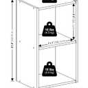 Furinno PASIR Book Shelf, 2-Tier Modern Bookshelf, Open Shelves Bookcase 9 x 12 x 21, Easy Assembly, for Living Room, Bedroom, Home Office, French Oak, 2-tier Cube
