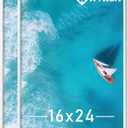 16x24 Picture Frame Set of 2, Scratch-Proof White Frame Lightweight yet Sturdy Display Poster Artwork 16 x 24 Horizontally/Vertically - Slide-In Strips|2 Packs|White|16"x24"