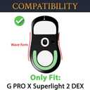 SOULWIT Glass Mouse Skates for Logitech G PRO X Superlight 2 DEX Wireless Gaming Mouse (Do Not Fit GPro X Superlight 1/2/2C/2SE) - White